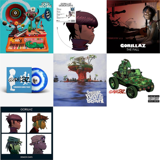 Song Machine: Season One & Demon Days (Picture Disc/2LP) & Fall & Tomorrow Comes Today Ep (White & Blue Color In Color LP Vinyl) & Plastic Beach & Gorillaz & Demon Days (2LP)