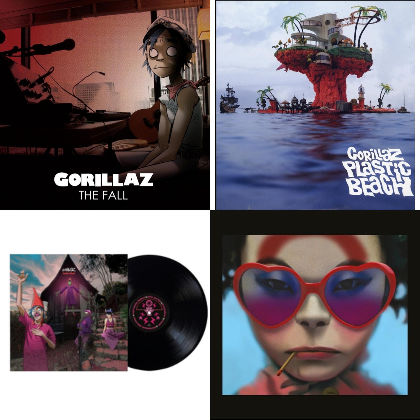 Fall & Humanz (X) (2LP/180G Vinyl) & Cracker Island & Plastic Beach (2LP)