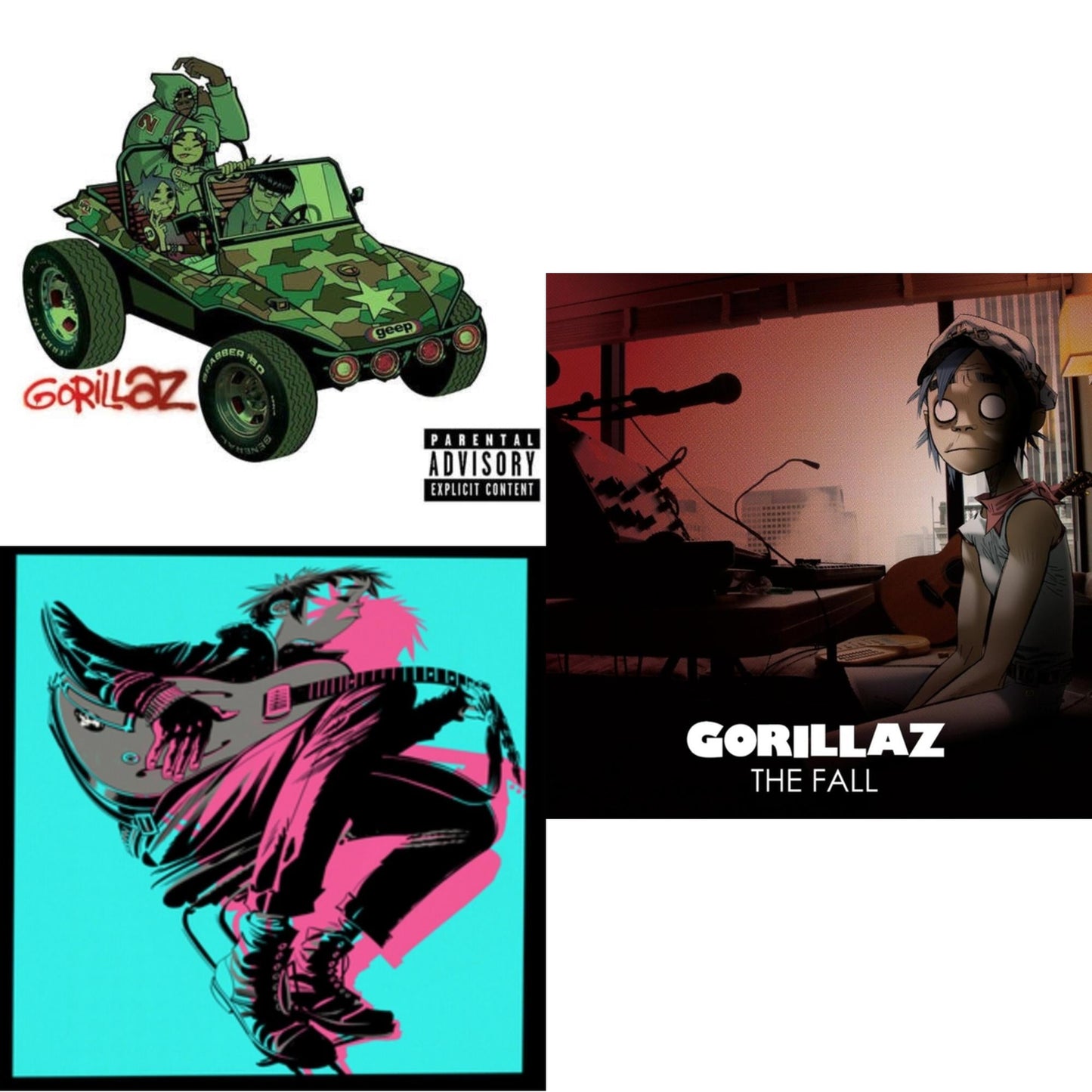 Gorillaz - Fall & Now Now (180G/Dl Code) & Gorillaz - LP Vinyl Bundle