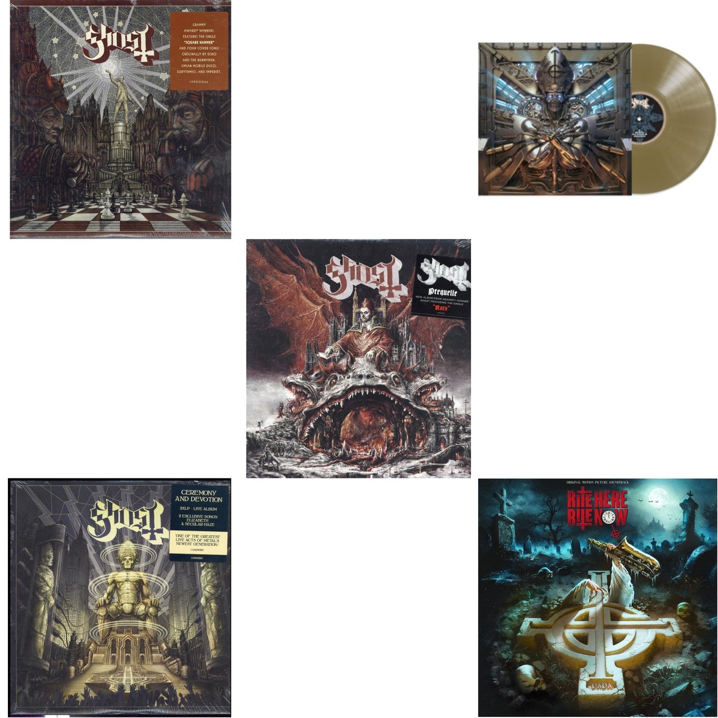 Popestar & Ceremony & Devotion (2LP) & Prequelle (LP) & Phantomime (Gold LP Vinyl) & Rite Here Rite Now (Ost) (2LP)