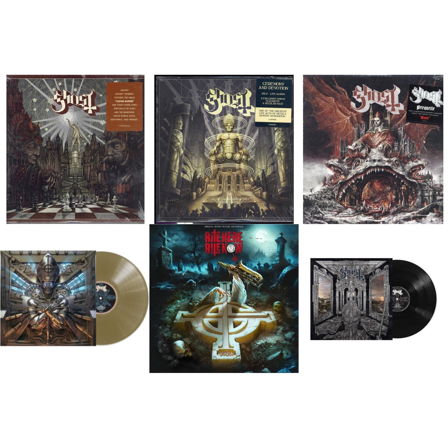 Popestar & Ceremony & Devotion (2LP) & Prequelle (LP) & Phantomime (Gold LP Vinyl) & Rite Here Rite Now (Ost) (2LP) & Skeleta