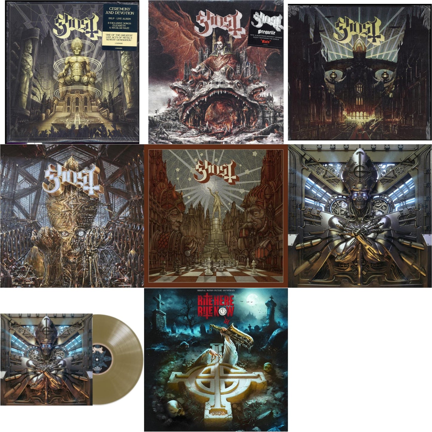 Ceremony & Devotion (2LP) & Prequelle (LP) & Meliora & Impera & Popestar (Grey Smoke LP Vinyl) & Phantomime & Phantomime (Gold LP Vinyl) & Rite Here Rite Now (Ost) (2LP)