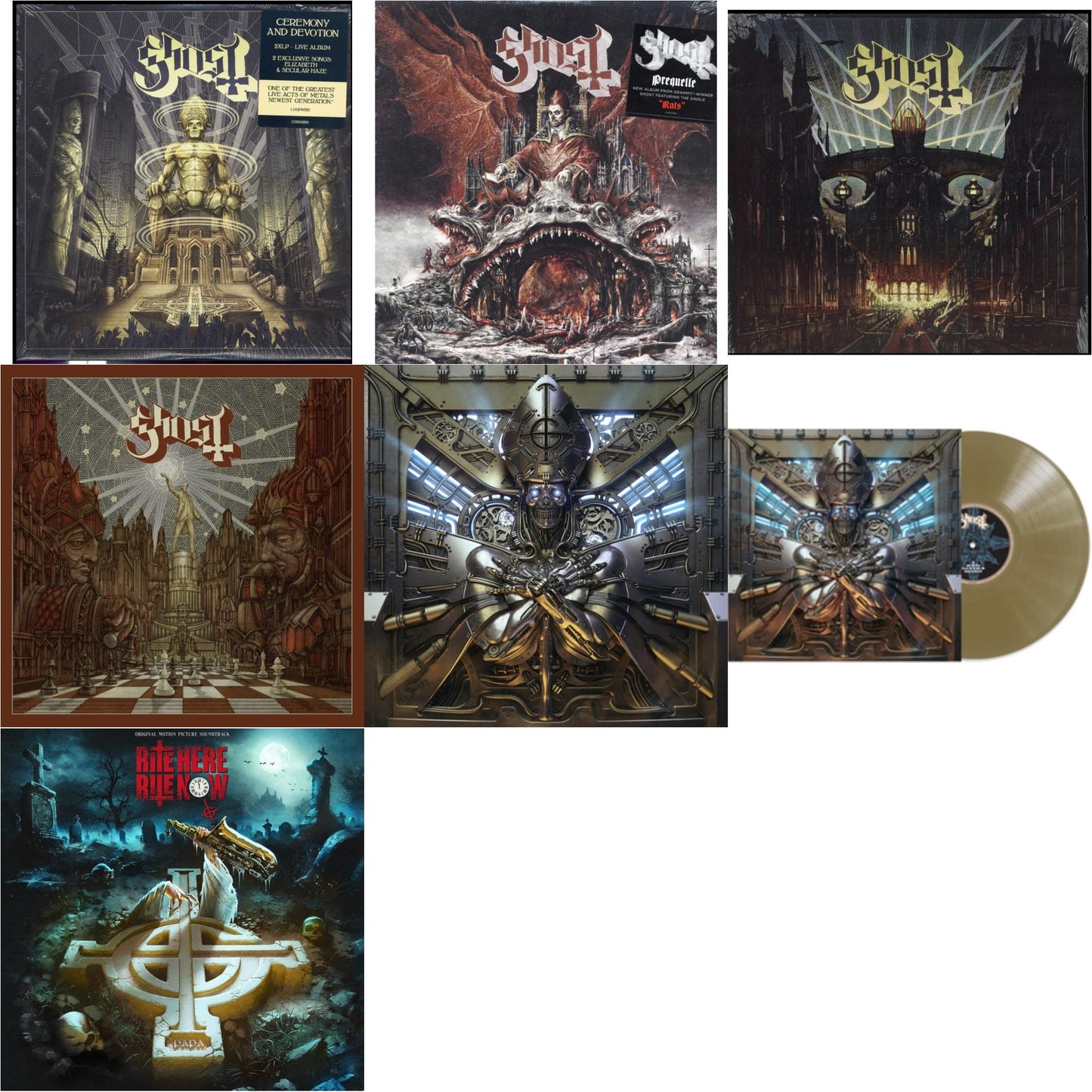 Ceremony & Devotion (2LP) & Prequelle (LP) & Meliora & Popestar (Grey Smoke LP Vinyl) & Phantomime & Phantomime (Gold LP Vinyl) & Rite Here Rite Now (Ost) (2LP)