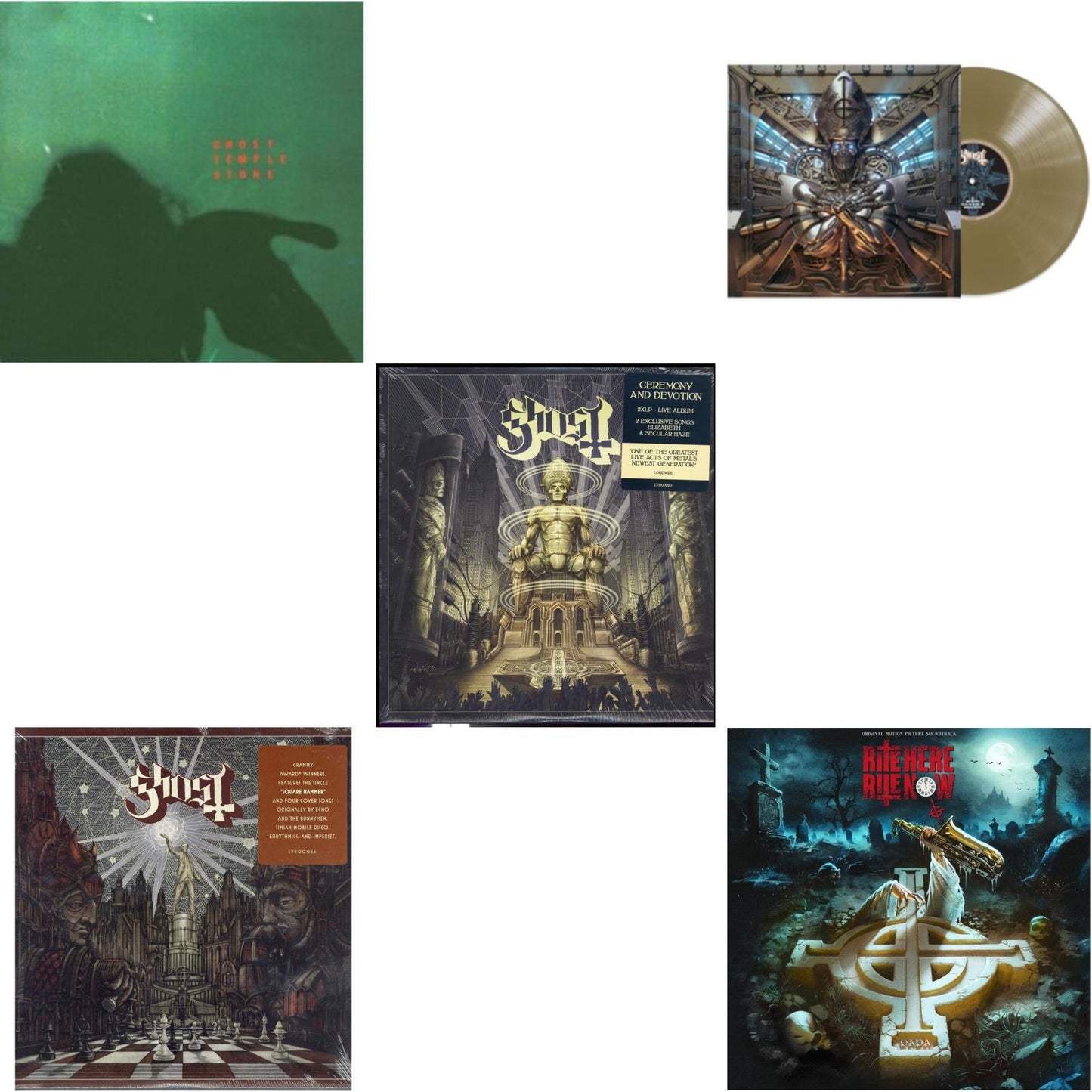 Temple Stone (Clear Green LP Vinyl) & Popestar & Ceremony & Devotion (2LP) & Phantomime (Gold LP Vinyl) & Rite Here Rite Now (Ost) (2LP)