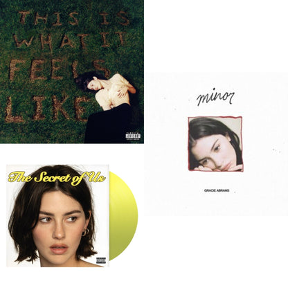 This is a 3 LP Vinyl SKU bundle.
1.This LP Vinyl is brand new.Format: LP VinylMusic Style: Indie PopThis item's title is: This Is What It Feels Like (X)Artist: Gracie AbramsLabel: Interscope RecordsBarcode: 602445236725Release Date: 4/15/2022
2.This LP Vinyl is brand new.