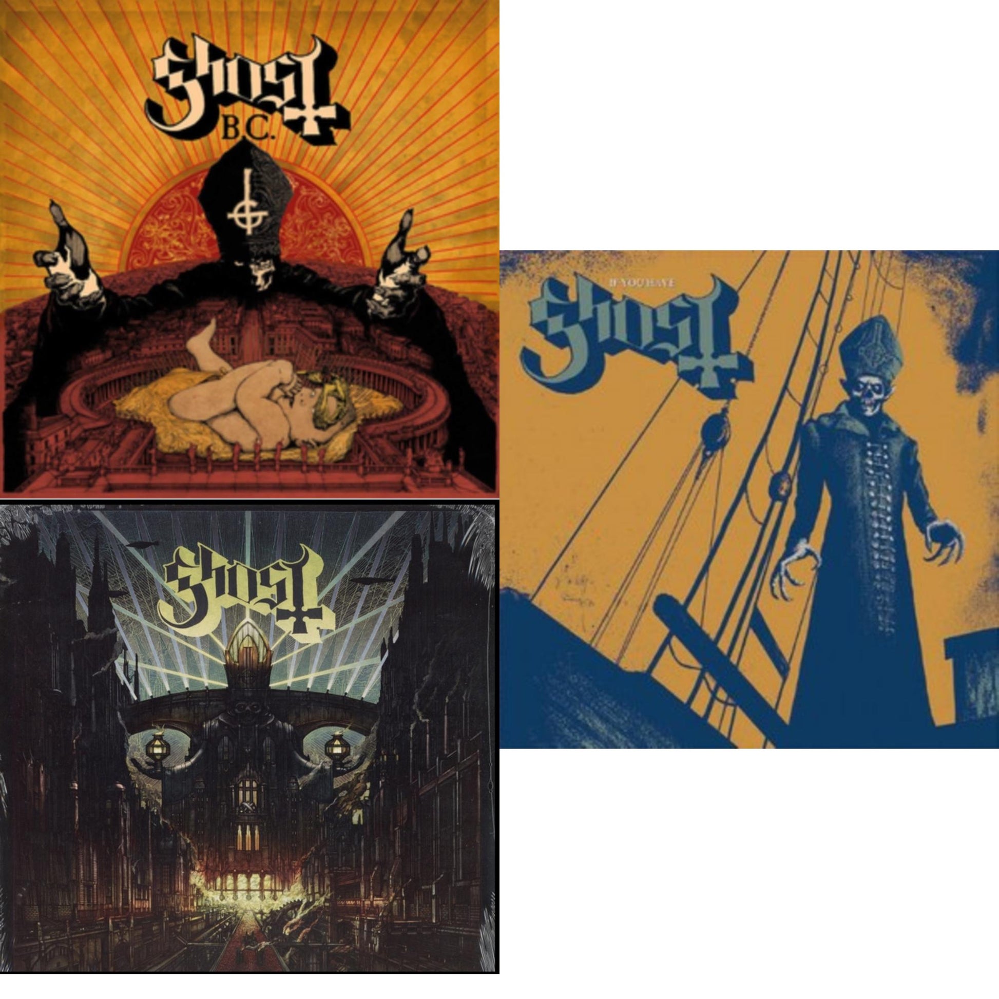 This is a 3 LP Vinyl SKU bundle.
1.This LP Vinyl is brand new.Format: LP VinylMusic Style: Hard RockThis item's title is: InfestissumamArtist: Ghost B.C.Label: REPUBLICBarcode: 602537343737Release Date: 4/16/2013
2.This LP Vinyl is brand new.