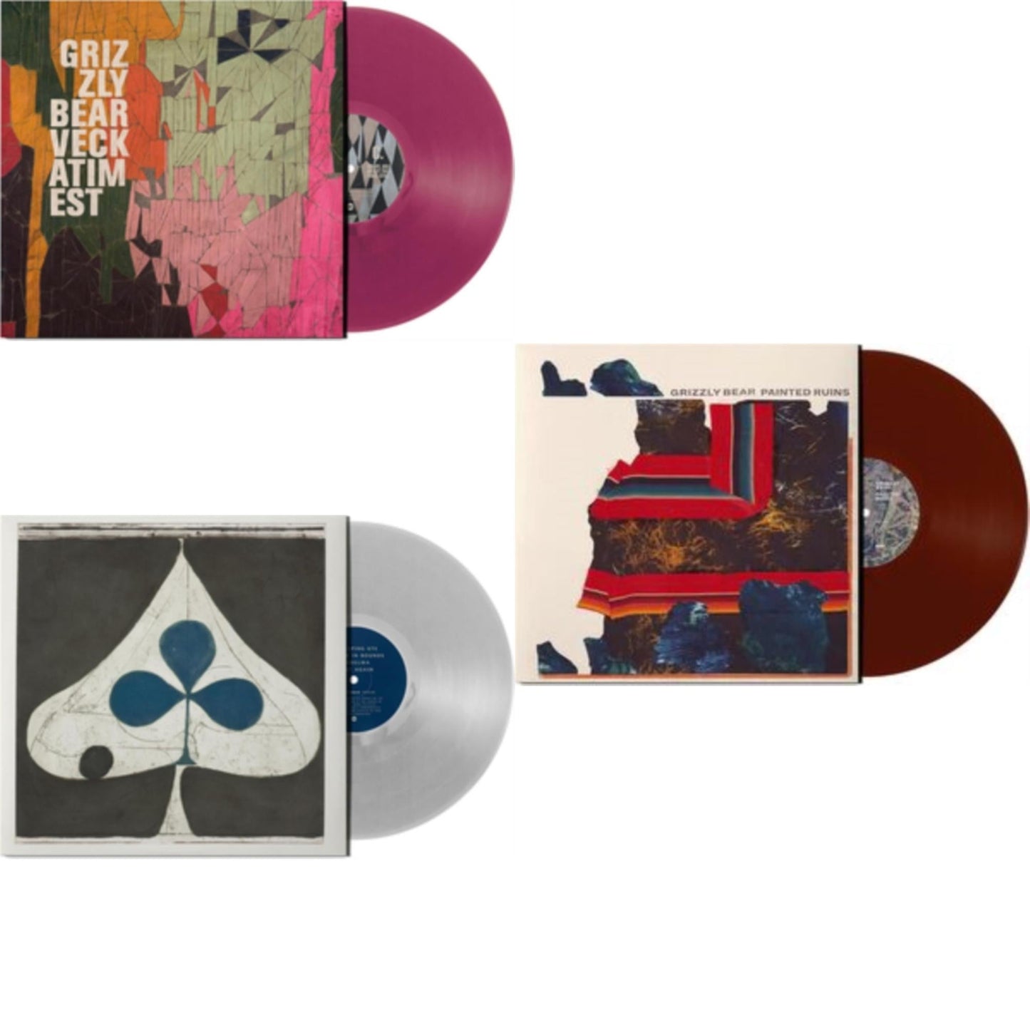 Veckatimest (Magenta Vinyl/2LP) & Shields (Transparent Vinyl/2LP) & Painted Ruins (Oxblood Vinyl/2LP)