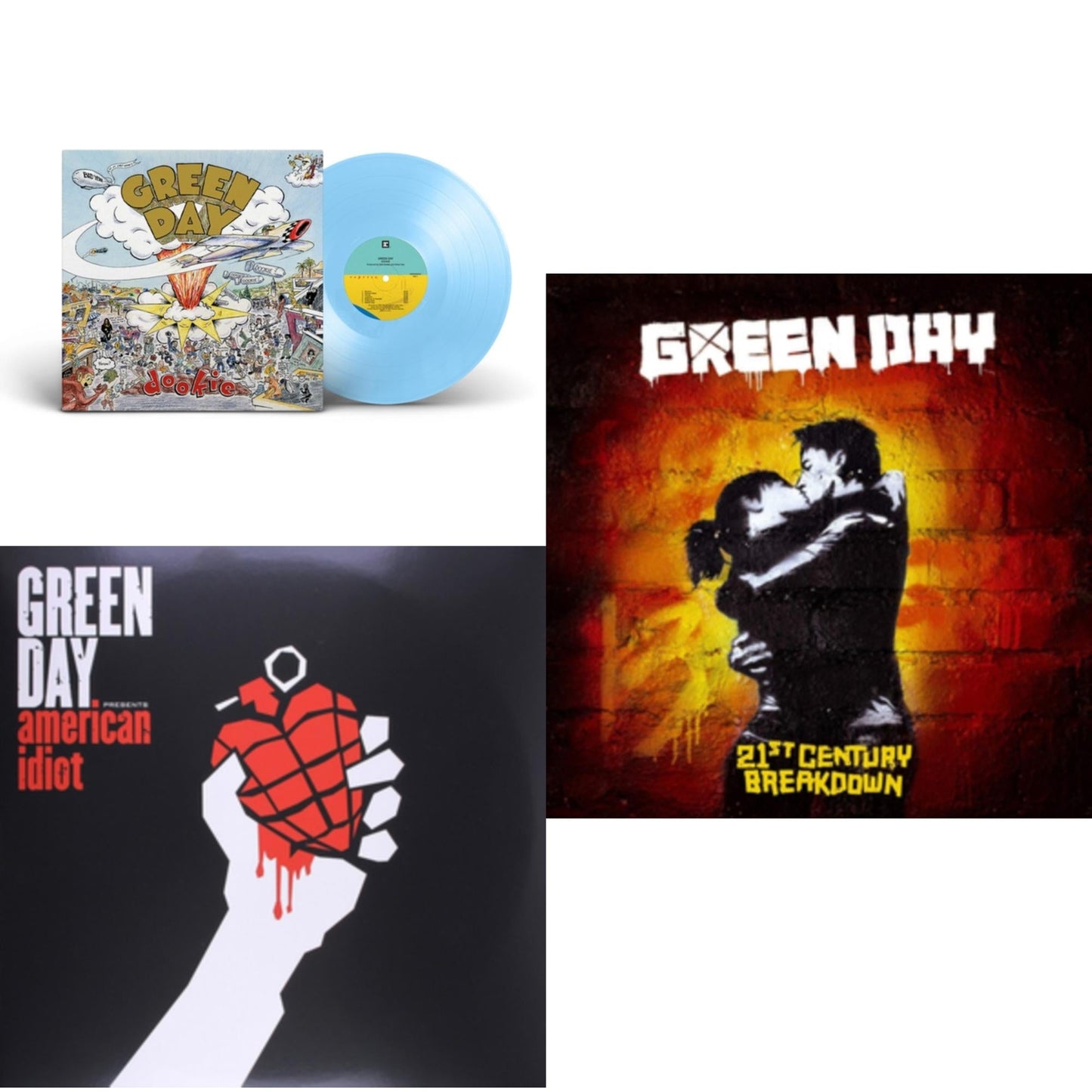 Dookie (X) (Baby Blue LP Vinyl) & American Idiot & 21St Century Breakdown