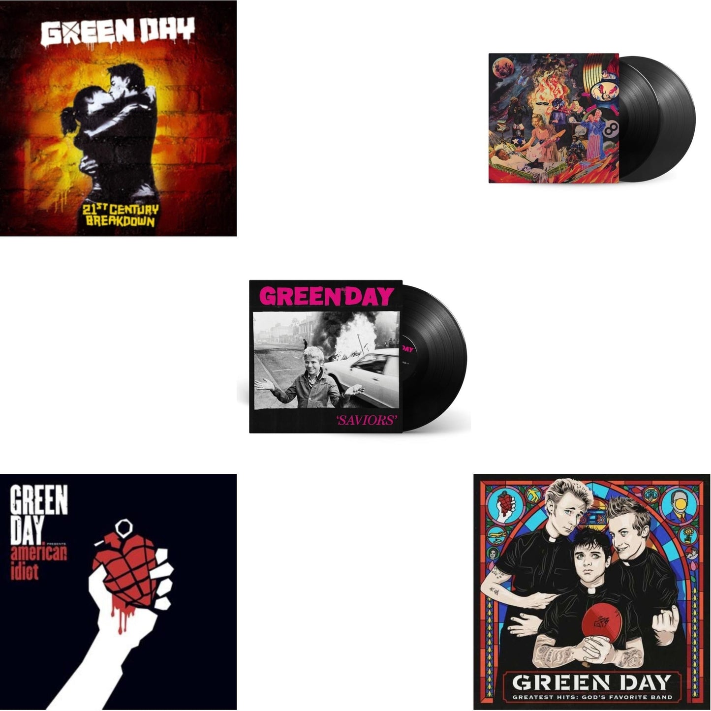 Saviors & Insomniac (25Th Anniversary/2LP) & Greatest Hits: God's Favorite Band (X) & 21St Century Breakdown & American Idiot (W/Poster)