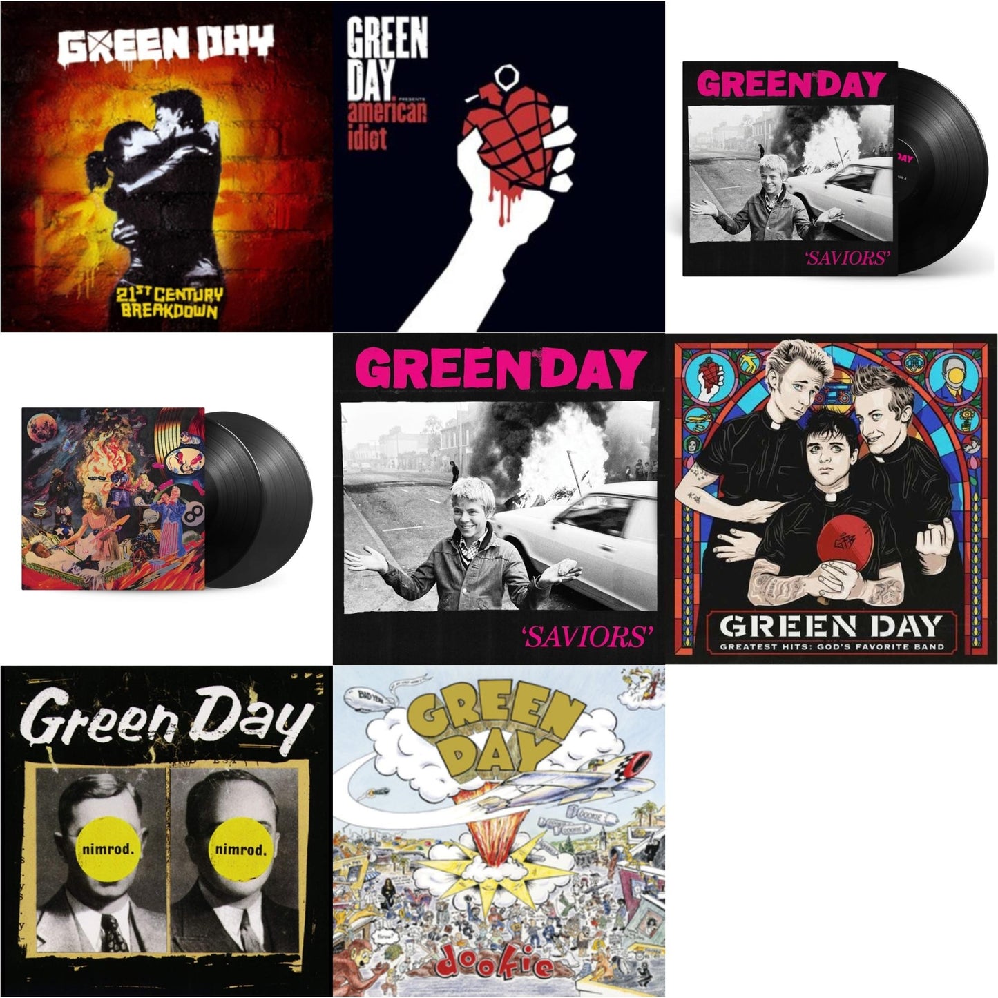 Saviors (180G/Deluxe LP Vinyl) & Saviors & Insomniac (25Th Anniversary/2LP) & Nimrod & Greatest Hits: God's Favorite Band (X) & 21St Century Breakdown & American Idiot (W/Poster) & Dookie