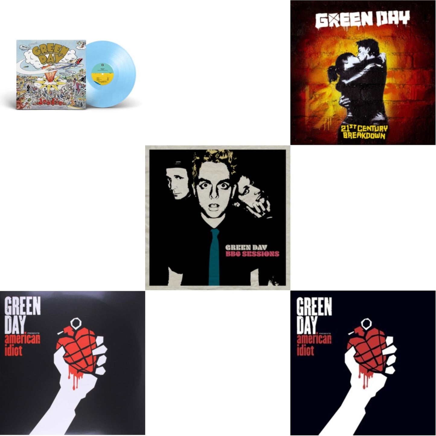 Dookie (X) (Baby Blue LP Vinyl) & American Idiot & Bbc Sessions (X) (2LP/Milky Clear Vinyl) (I) & 21St Century Breakdown & American Idiot (W/Poster)