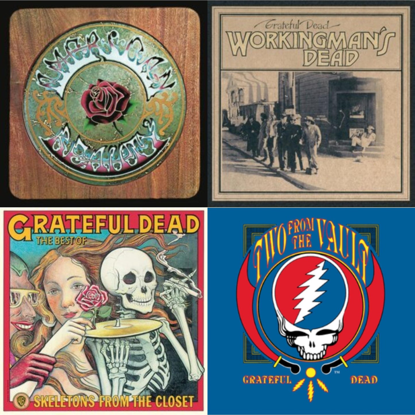 This is a 4 LP Vinyl SKU bundle.
1.This LP Vinyl is brand new.Format: LP VinylMusic Style: Folk RockThis item's title is: American BeautyArtist: Grateful DeadLabel: GRATEFUL DEAD PRODUCTIONBarcode: 603497847778Release Date: 11/13/2020
2.This LP Vinyl is brand new.