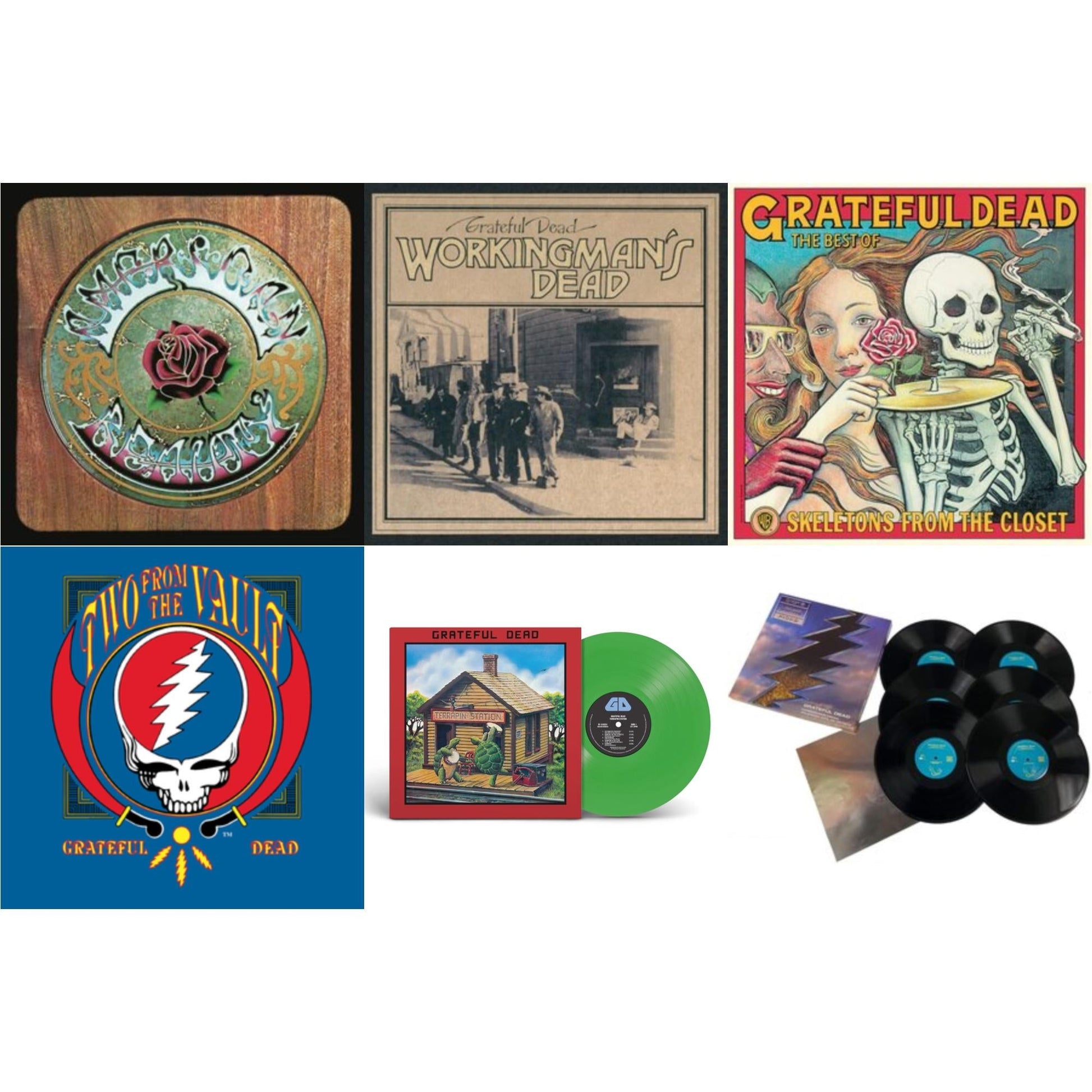 This is a 6 LP Vinyl SKU bundle.
1.This LP Vinyl is brand new.Format: LP VinylMusic Style: Folk RockThis item's title is: American BeautyArtist: Grateful DeadLabel: GRATEFUL DEAD PRODUCTIONBarcode: 603497847778Release Date: 11/13/2020
2.This LP Vinyl is brand new.