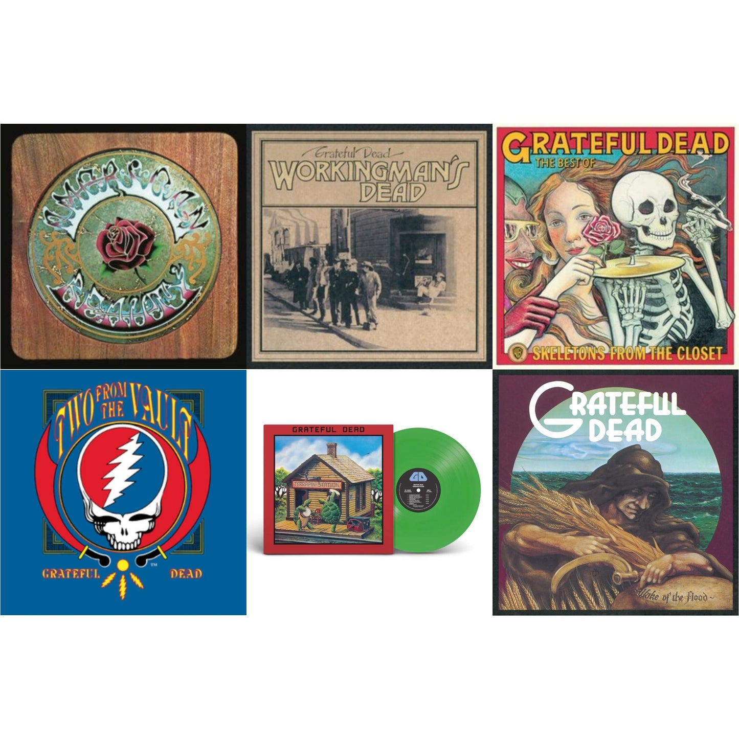 This is a 6 LP Vinyl SKU bundle.
1.This LP Vinyl is brand new.Format: LP VinylMusic Style: Folk RockThis item's title is: American BeautyArtist: Grateful DeadLabel: GRATEFUL DEAD PRODUCTIONBarcode: 603497847778Release Date: 11/13/2020
2.This LP Vinyl is brand new.