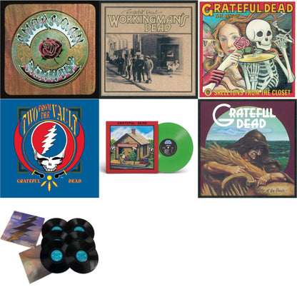 This is a 7 LP Vinyl SKU bundle.
1.This LP Vinyl is brand new.Format: LP VinylMusic Style: Folk RockThis item's title is: American BeautyArtist: Grateful DeadLabel: GRATEFUL DEAD PRODUCTIONBarcode: 603497847778Release Date: 11/13/2020
2.This LP Vinyl is brand new.