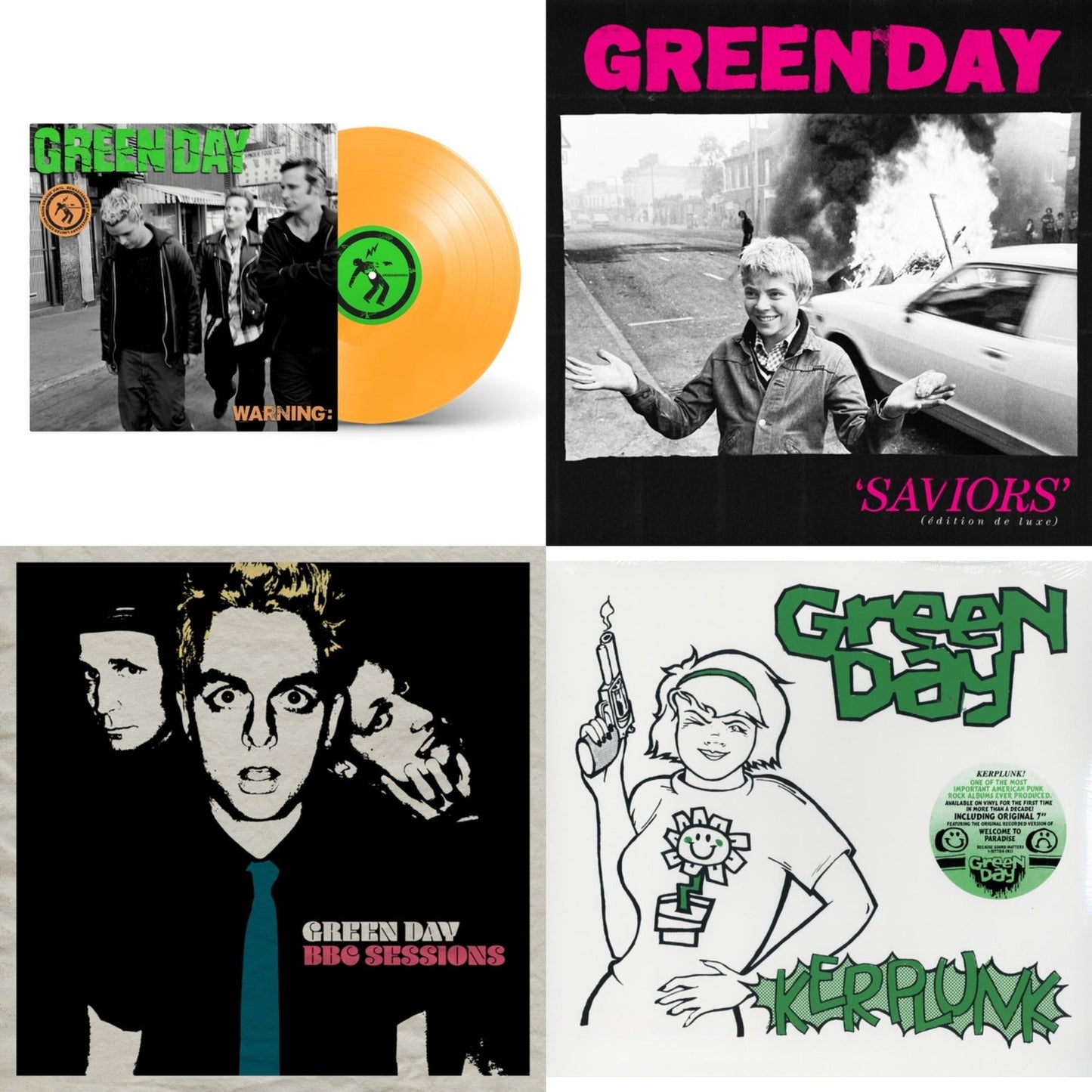 Warning (25Th Anniversary Deluxe Edition/Neon Orange LP Vinyl) & Saviors (Edition De Luxe/2LP/Hot Pink W/ White Splatter Vinyl) & Bbc Sessions (X) (2LP) & Kerplunk (120G/7Inch Single)