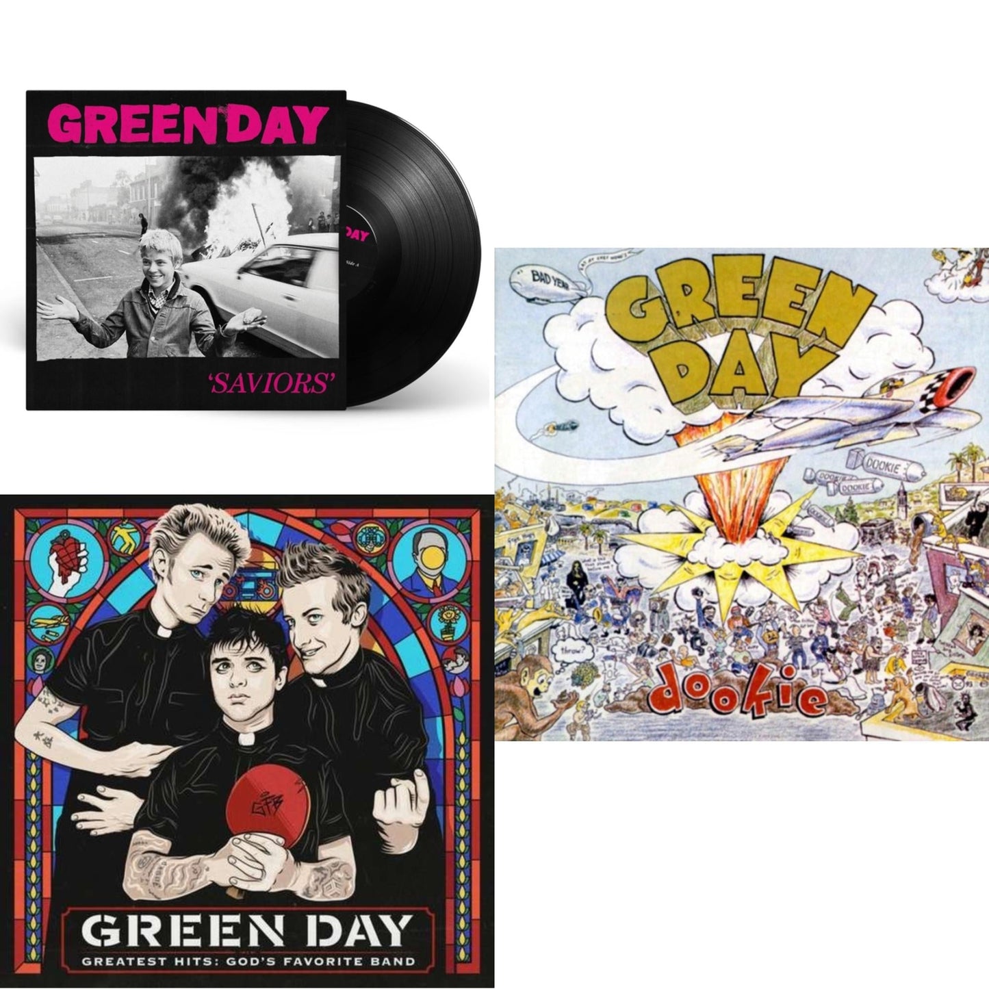 Saviors & Greatest Hits: God's Favorite Band (X) & Dookie (Picture Disc)