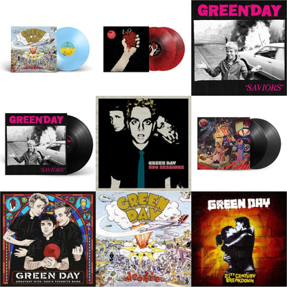 Dookie (X) (Baby Blue LP Vinyl) & American Idiot (2LP/Red & Black Splatter Vinyl) & Saviors (180G/Deluxe LP Vinyl) & Saviors & Bbc Sessions (X) (2LP/Milky Clear Vinyl) (I) & Insomniac (25Th Anniversary/2LP) & Greatest Hits: God's Favorite Band (X)