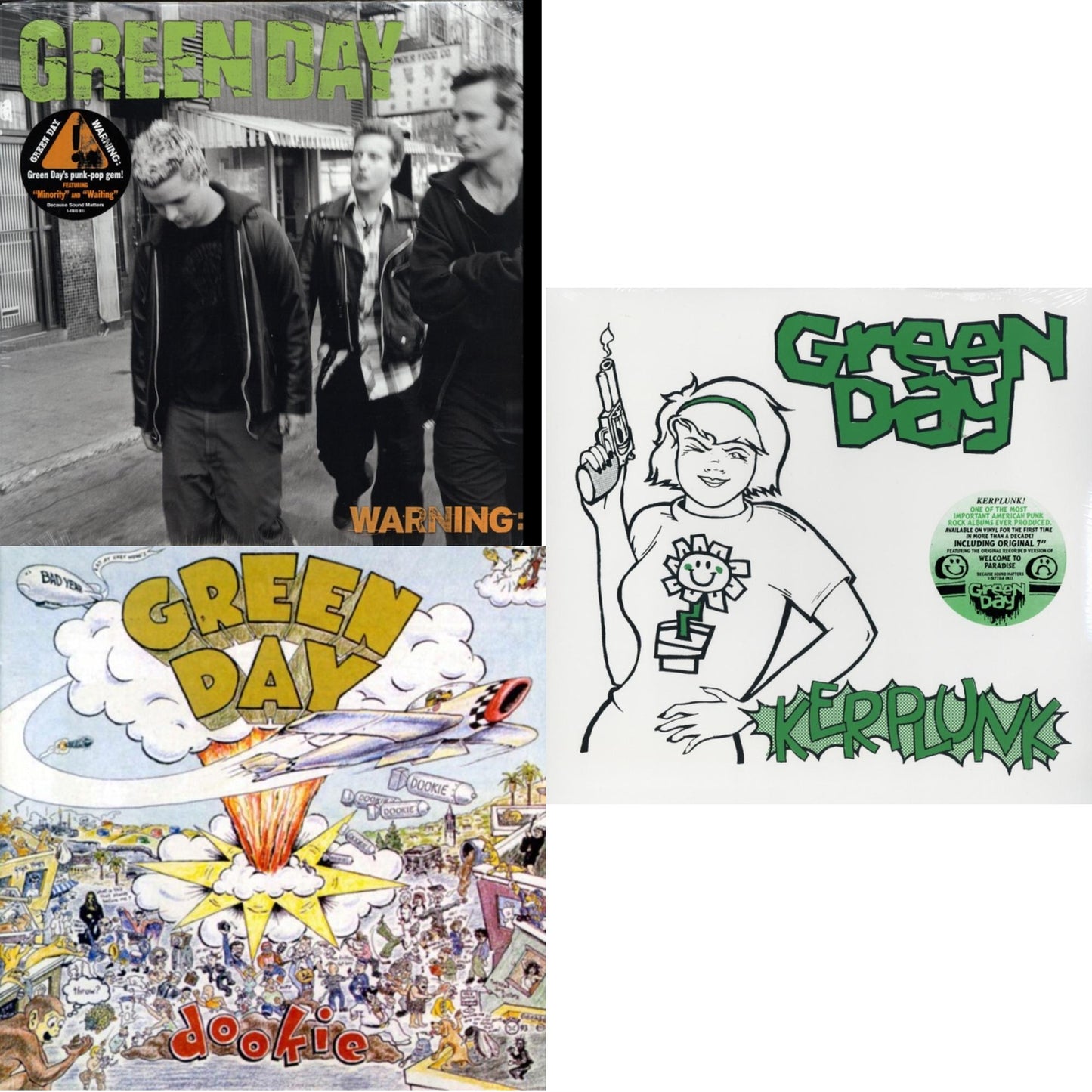 Warning & Dookie (Picture Disc) & Kerplunk (120G/7Inch Single)