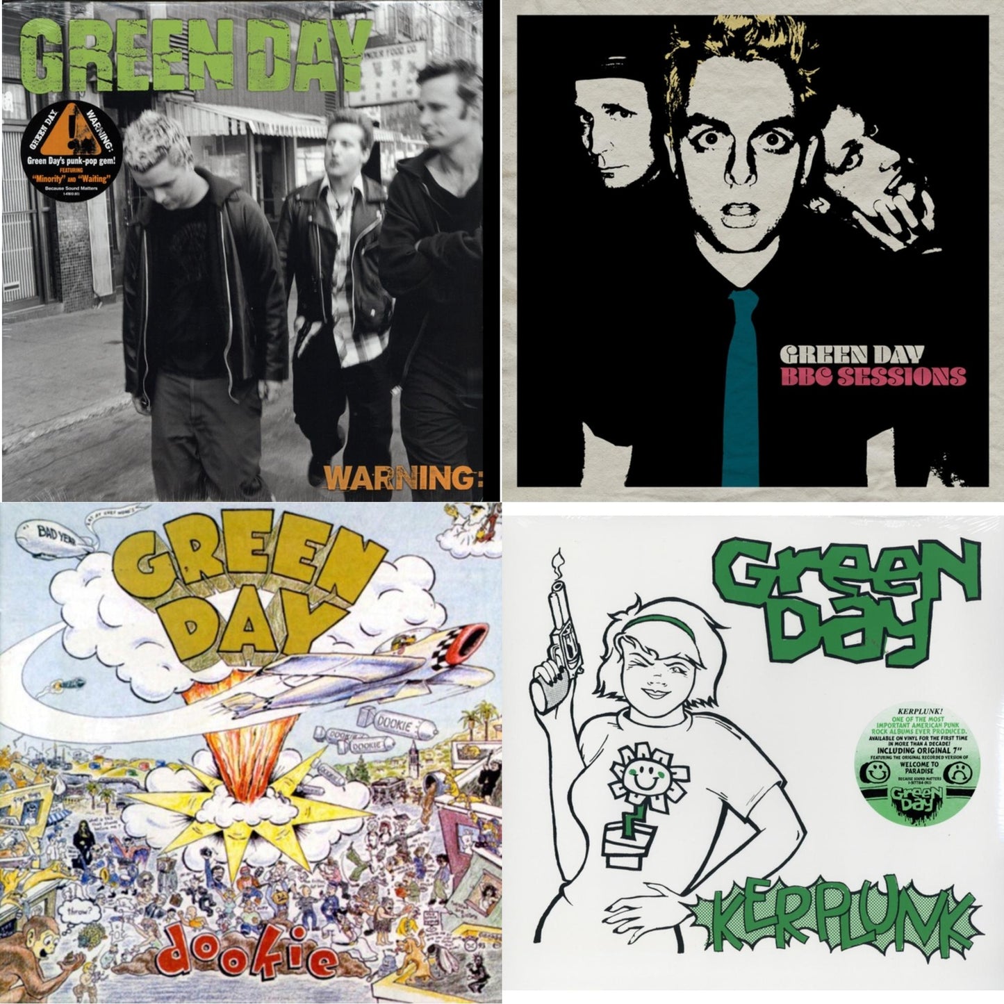 Warning & Bbc Sessions (X) (2LP) & Dookie (Picture Disc) & Kerplunk (120G/7Inch Single)