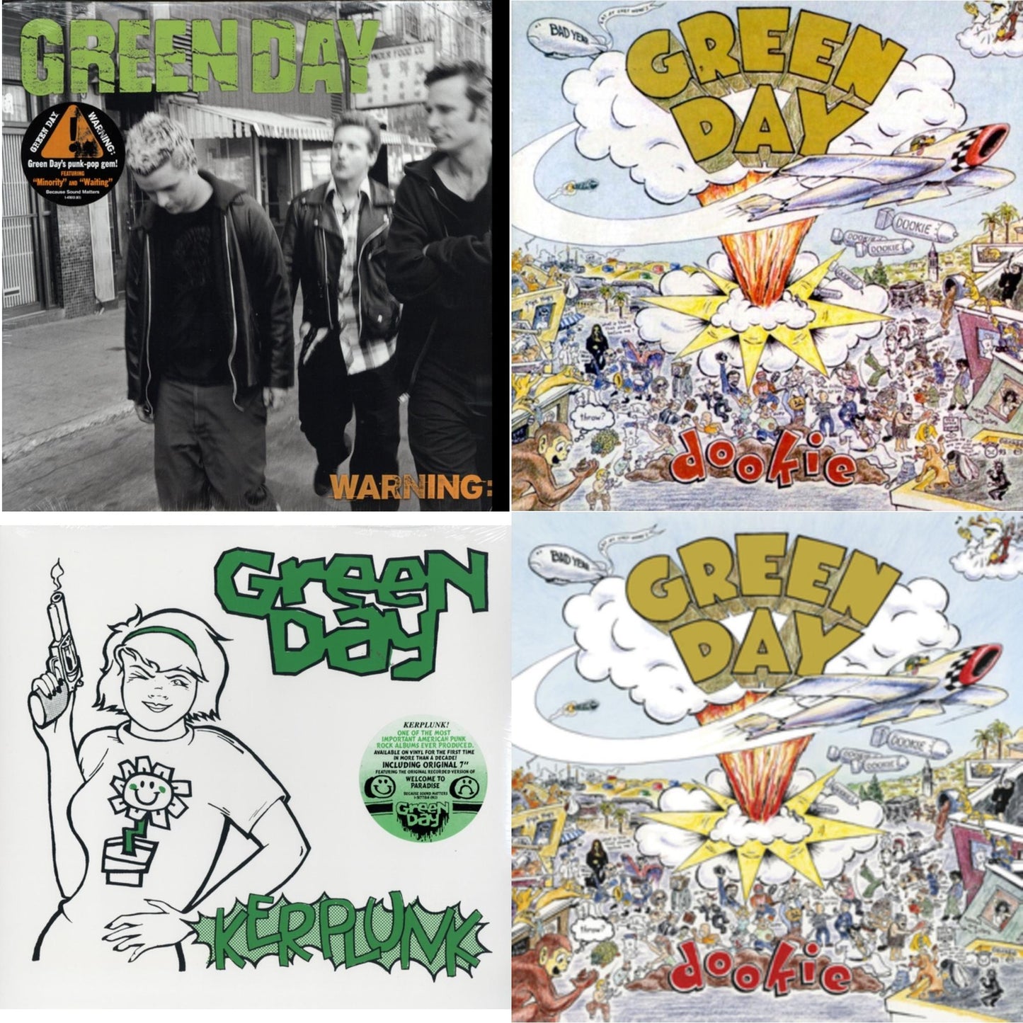 Warning & Dookie (Picture Disc) & Kerplunk (120G/7Inch Single) & Dookie