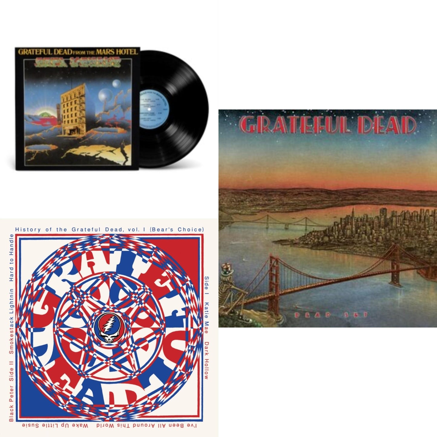 This is a 3 LP Vinyl SKU bundle.
1.This LP Vinyl is brand new.Format: LP VinylThis item's title is: From The Mars Hotel (50Th Anniversary/Remaster)Artist: Grateful DeadBarcode: 603497826445Release Date: 6/21/2024
2.This LP Vinyl is brand new.