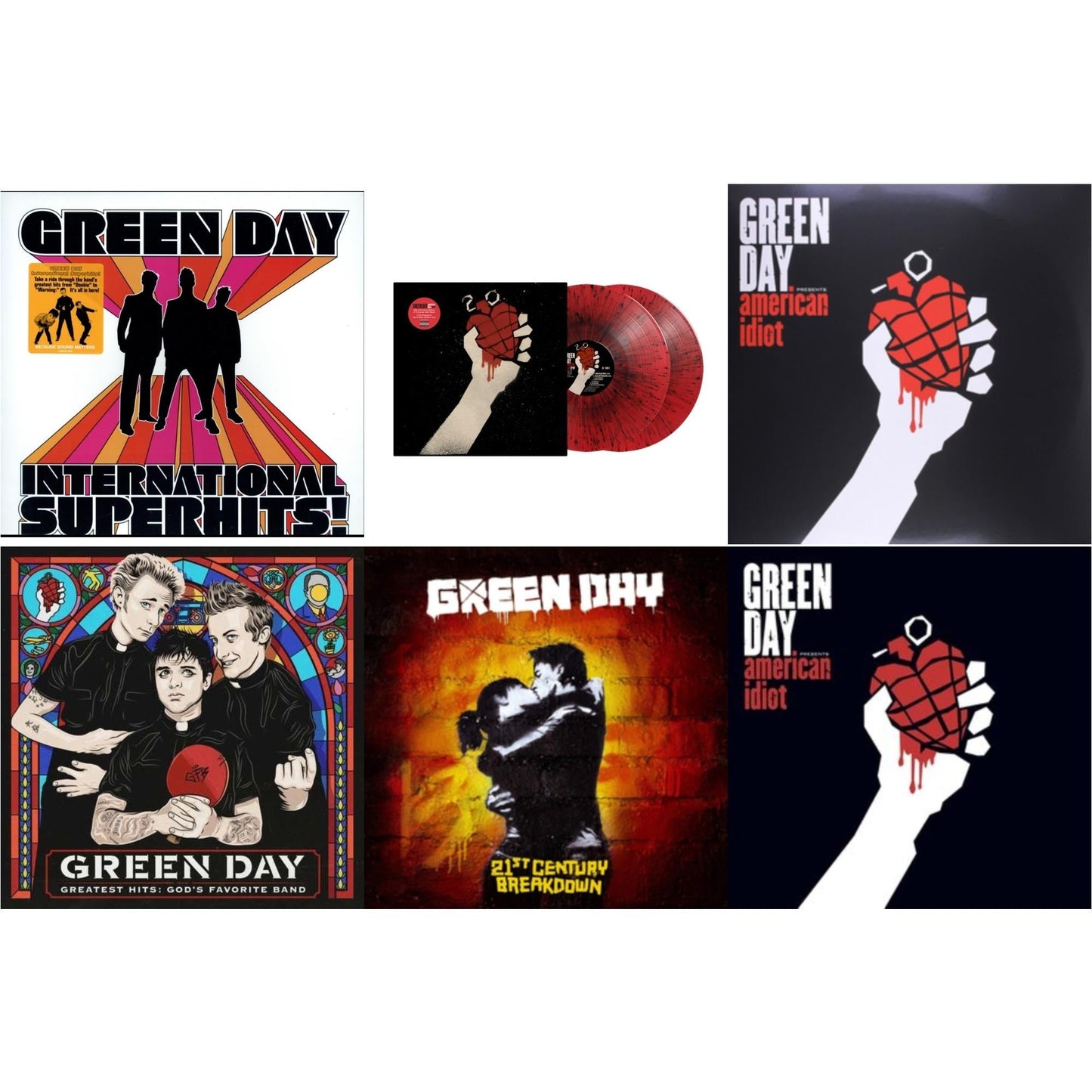 International Superhits & American Idiot (2LP/Red & Black Splatter Vinyl) & American Idiot & Greatest Hits: God's Favorite Band (X) & 21St Century Breakdown & American Idiot (W/Poster)