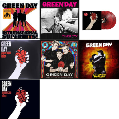 International Superhits & Saviors (Edition De Luxe/2LP/Hot Pink W/ White Splatter Vinyl) & American Idiot (2LP/Red & Black Splatter Vinyl) & American Idiot & Greatest Hits: God's Favorite Band (X) & 21St Century Breakdown & American Idiot (W/Poster)