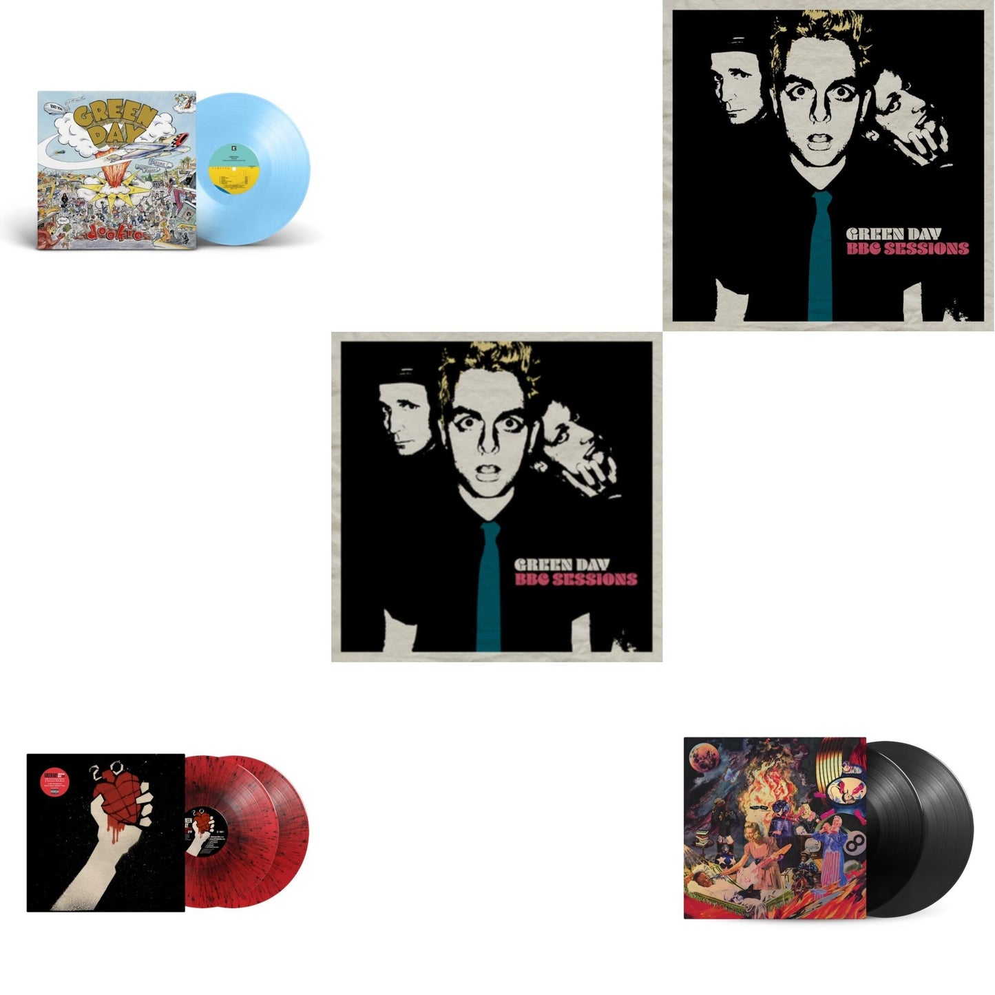 Dookie (X) (Baby Blue LP Vinyl) & American Idiot (2LP/Red & Black Splatter Vinyl) & Bbc Sessions (X) (2LP/Milky Clear Vinyl) (I) & Bbc Sessions (X) (2LP) & Insomniac (25Th Anniversary/2LP)