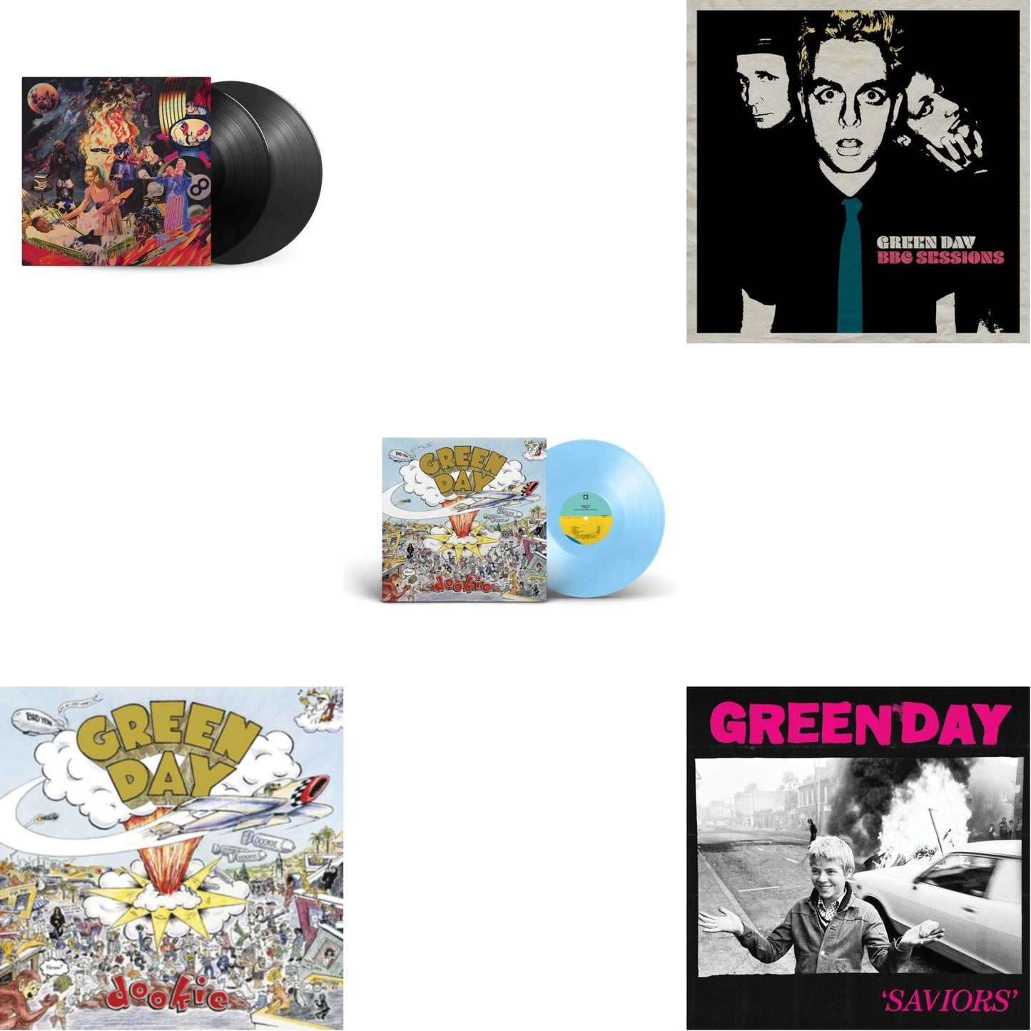 Dookie (X) (Baby Blue LP Vinyl) & Saviors (180G/Deluxe LP Vinyl) & Bbc Sessions (X) (2LP) & Insomniac (25Th Anniversary/2LP) & Dookie