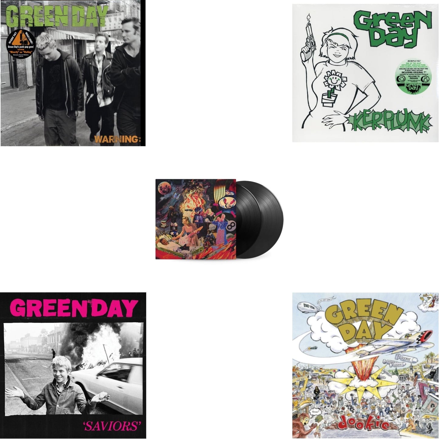 Warning & Saviors (180G/Deluxe LP Vinyl) & Insomniac (25Th Anniversary/2LP) & Kerplunk (120G/7Inch Single) & Dookie