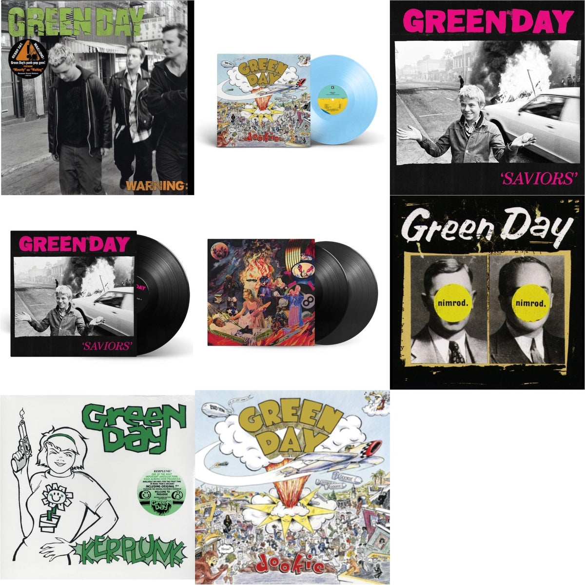 Warning & Dookie (X) (Baby Blue LP Vinyl) & Saviors (180G/Deluxe LP Vinyl) & Saviors & Insomniac (25Th Anniversary/2LP) & Nimrod & Kerplunk (120G/7Inch Single) & Dookie