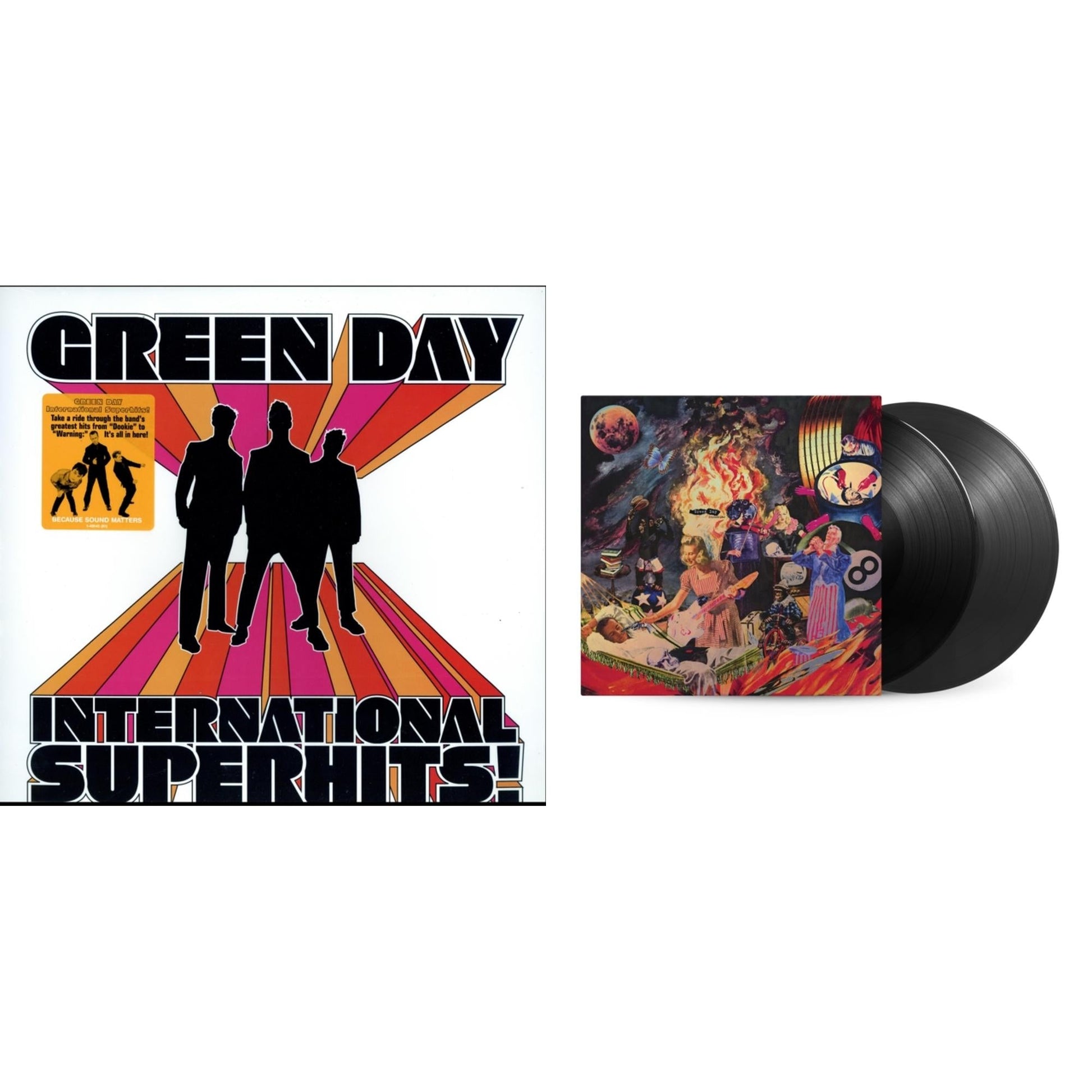 This is a 2 LP Vinyl SKU bundle.
1.This LP Vinyl is brand new.Format: LP VinylMusic Style: PunkThis item's title is: International SuperhitsArtist: Green DayLabel: REPRISEBarcode: 093624814511Release Date: 8/18/2009
2.This LP Vinyl is brand new.
