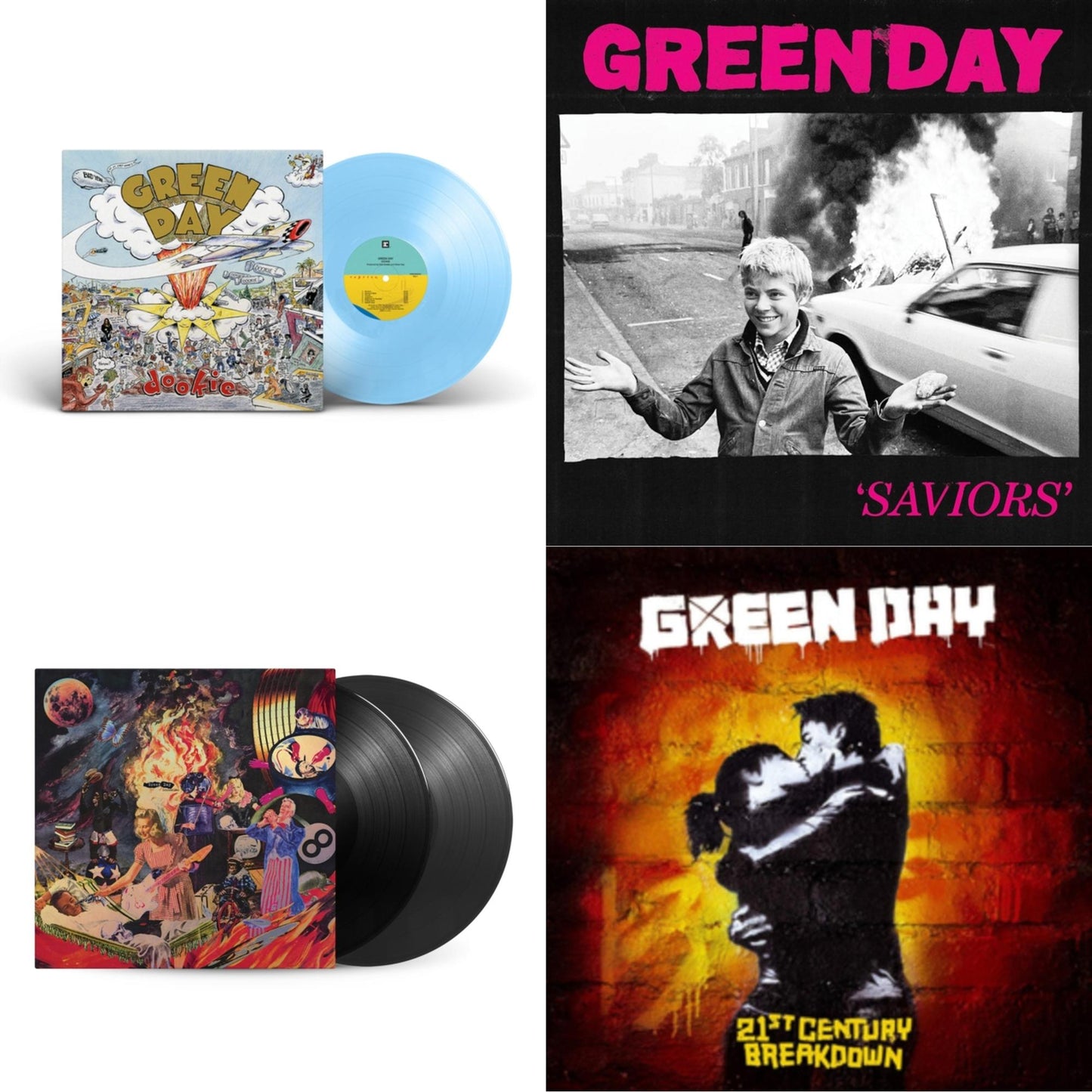 Dookie (X) (Baby Blue LP Vinyl) & Saviors (180G/Deluxe LP Vinyl) & Insomniac (25Th Anniversary/2LP) & 21St Century Breakdown