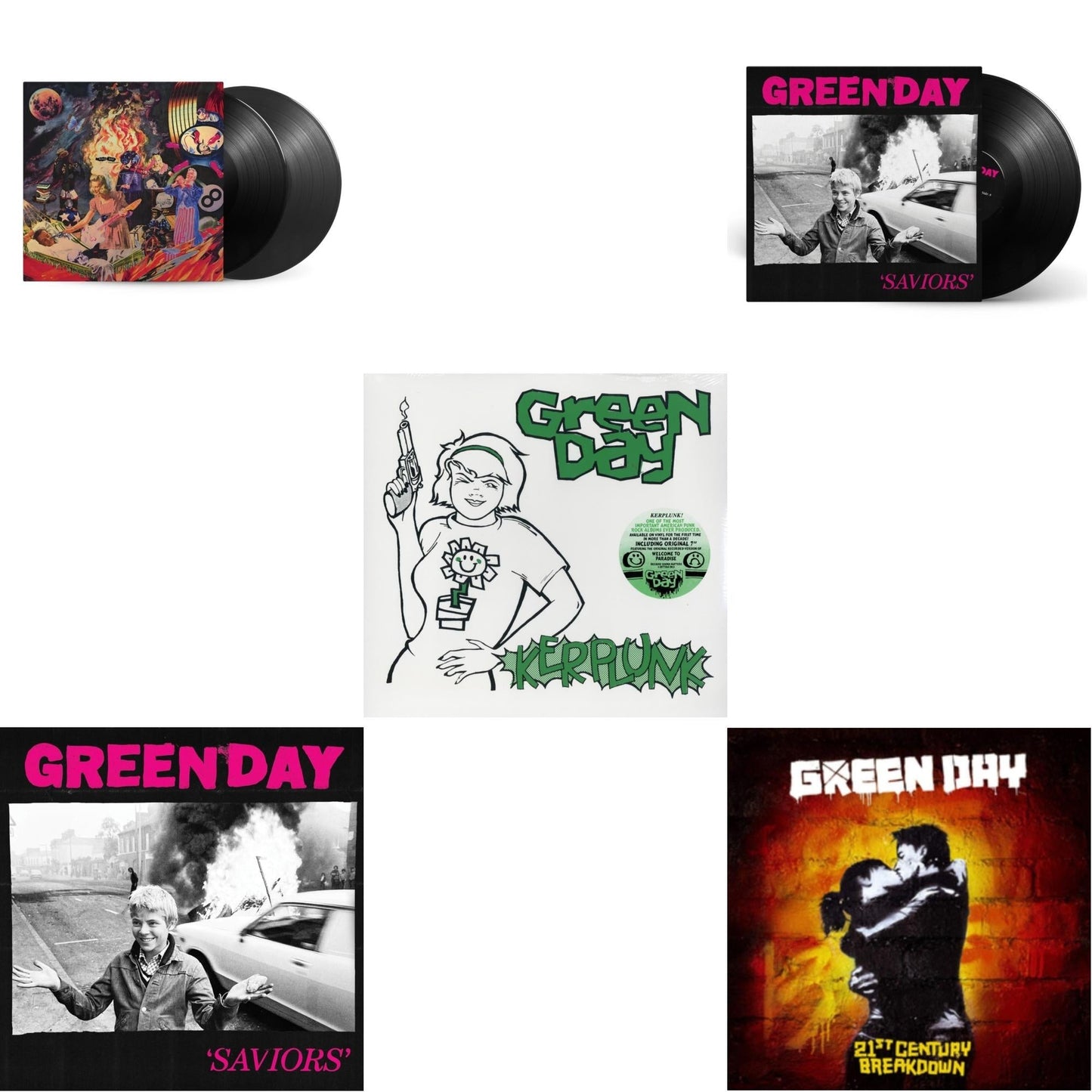 Saviors (180G/Deluxe LP Vinyl) & Saviors & Insomniac (25Th Anniversary/2LP) & 21St Century Breakdown & Kerplunk (120G/7Inch Single)
