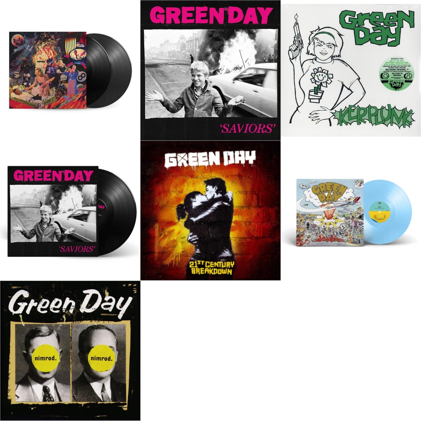 Dookie (X) (Baby Blue LP Vinyl) & Saviors (180G/Deluxe LP Vinyl) & Saviors & Insomniac (25Th Anniversary/2LP) & Nimrod & 21St Century Breakdown & Kerplunk (120G/7Inch Single)