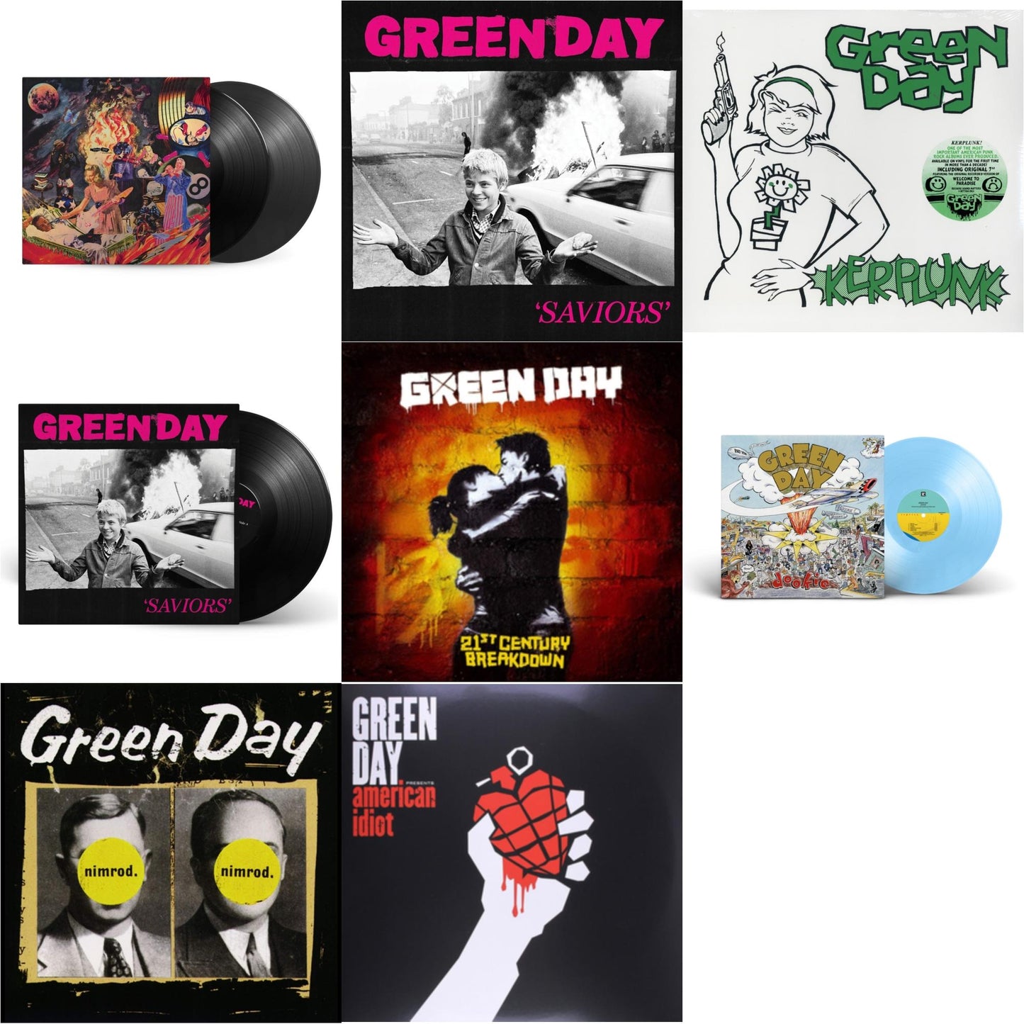 Dookie (X) (Baby Blue LP Vinyl) & Saviors (180G/Deluxe LP Vinyl) & Saviors & American Idiot & Insomniac (25Th Anniversary/2LP) & Nimrod & 21St Century Breakdown & Kerplunk (120G/7Inch Single)