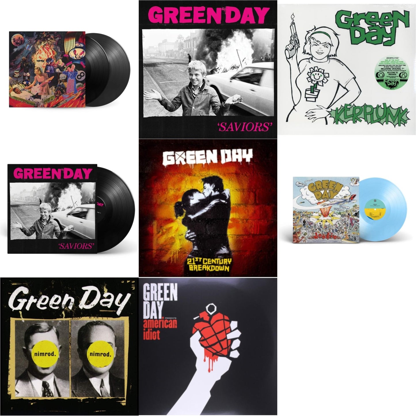 Dookie (X) (Baby Blue LP Vinyl) & Saviors (180G/Deluxe LP Vinyl) & Saviors & American Idiot & Insomniac (25Th Anniversary/2LP) & Nimrod & 21St Century Breakdown & Kerplunk (120G/7Inch Single)