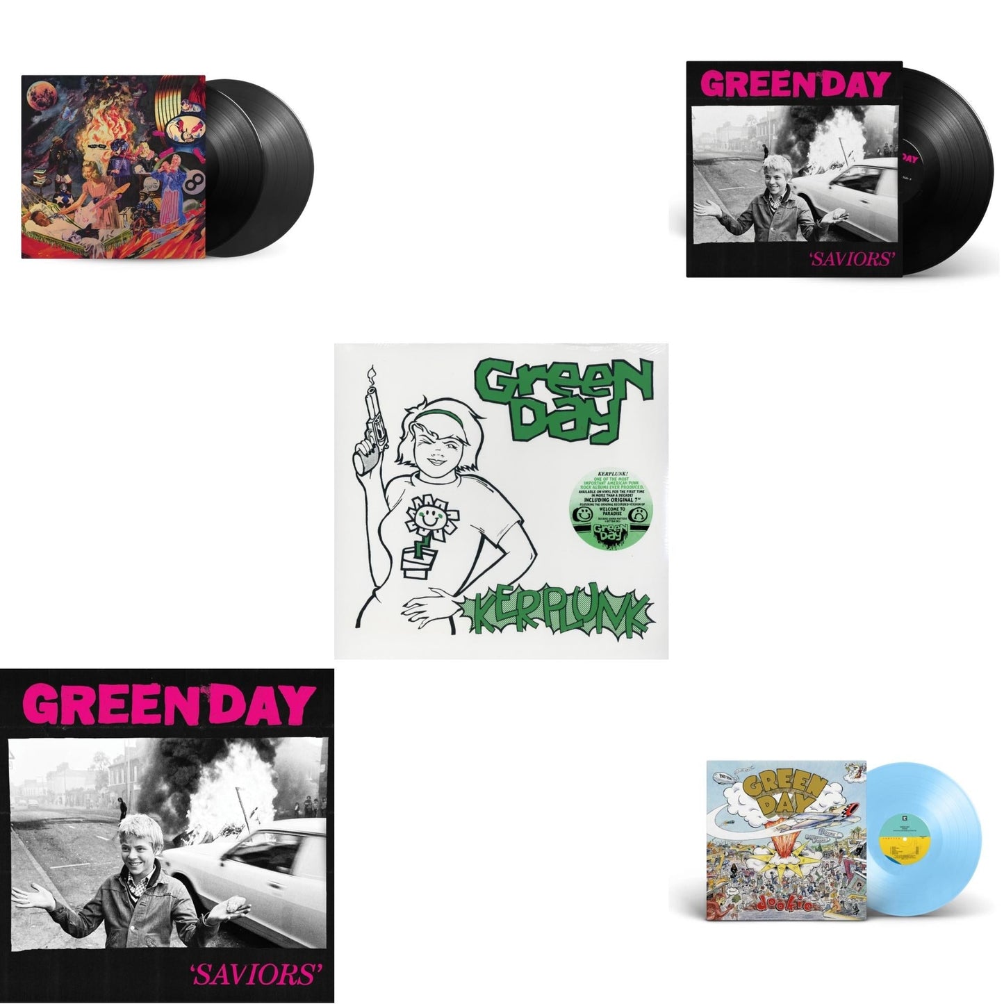 Dookie (X) (Baby Blue LP Vinyl) & Saviors (180G/Deluxe LP Vinyl) & Saviors & Insomniac (25Th Anniversary/2LP) & Kerplunk (120G/7Inch Single)