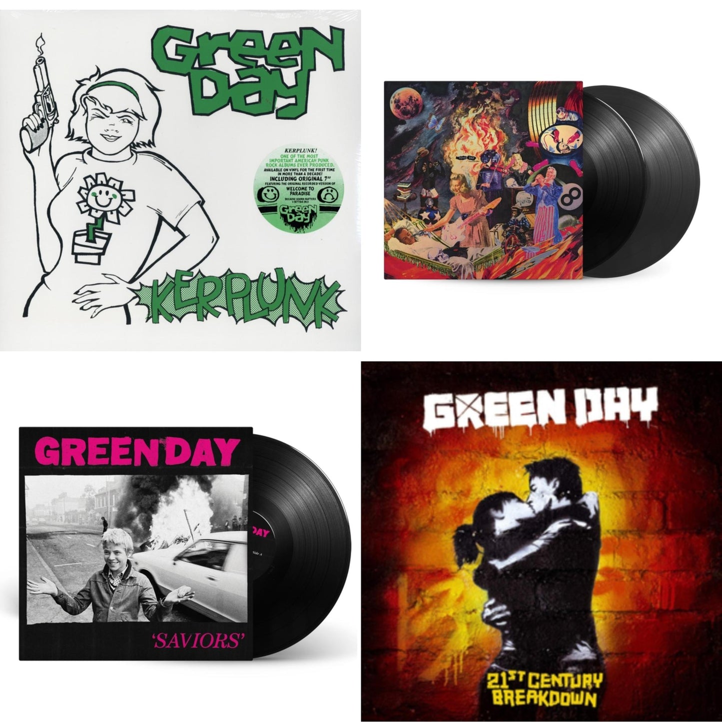 This is a 4 LP Vinyl SKU bundle.
1.This LP Vinyl is brand new.Format: LP VinylThis item's title is: SaviorsArtist: Green DayBarcode: 093624870692Release Date: 1/19/2024
2.This LP Vinyl is brand new.