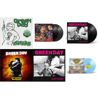 Green Day - Dookie (X) (Baby Blue LP Vinyl) & Saviors (180G/Deluxe LP Vinyl) & Saviors & Insomniac (25Th Anniversary/2LP) & 21St Century Breakdown & Kerplunk (120G/7Inch Single)