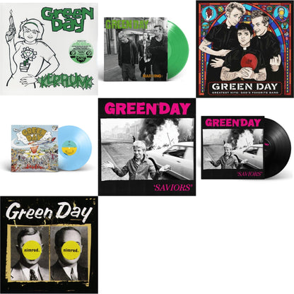 Dookie (X) (Baby Blue LP Vinyl) & Warning (Fluorescent Green LP Vinyl) & Saviors (180G/Deluxe LP Vinyl) & Saviors & Nimrod & Greatest Hits: God's Favorite Band (X) & Kerplunk (120G/7Inch Single)