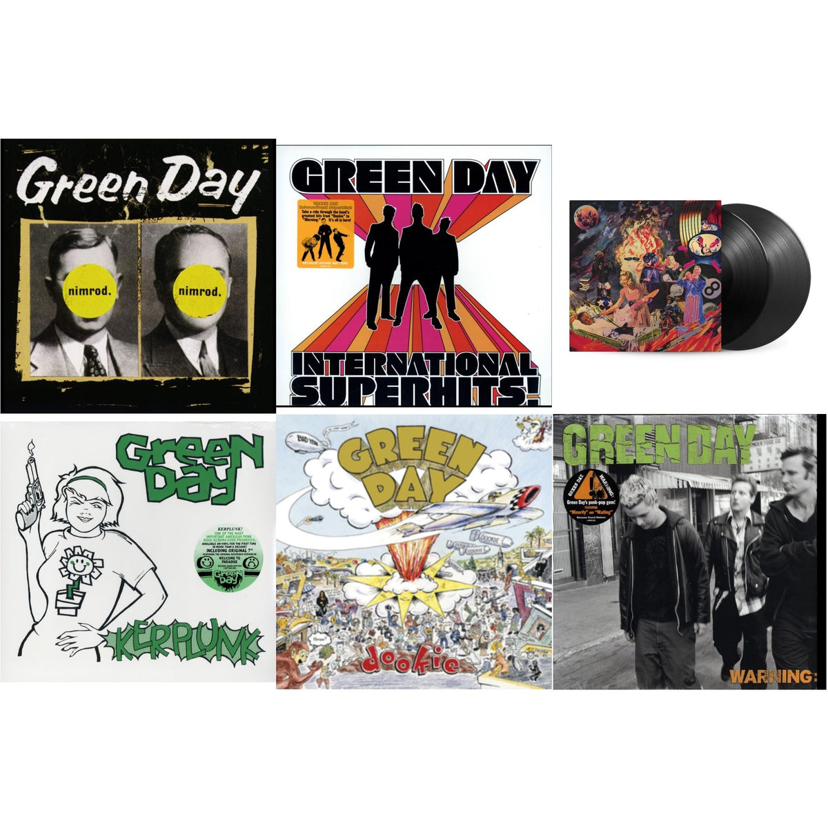 Warning & International Superhits & Insomniac (25Th Anniversary/2LP) & Nimrod & Kerplunk (120G/7Inch Single) & Dookie