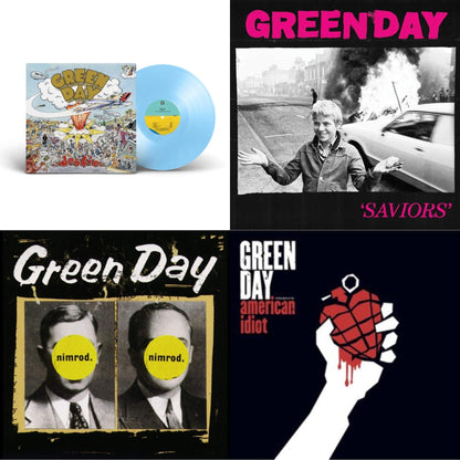 Dookie (X) (Baby Blue LP Vinyl) & Saviors (180G/Deluxe LP Vinyl) & Nimrod & American Idiot (W/Poster)