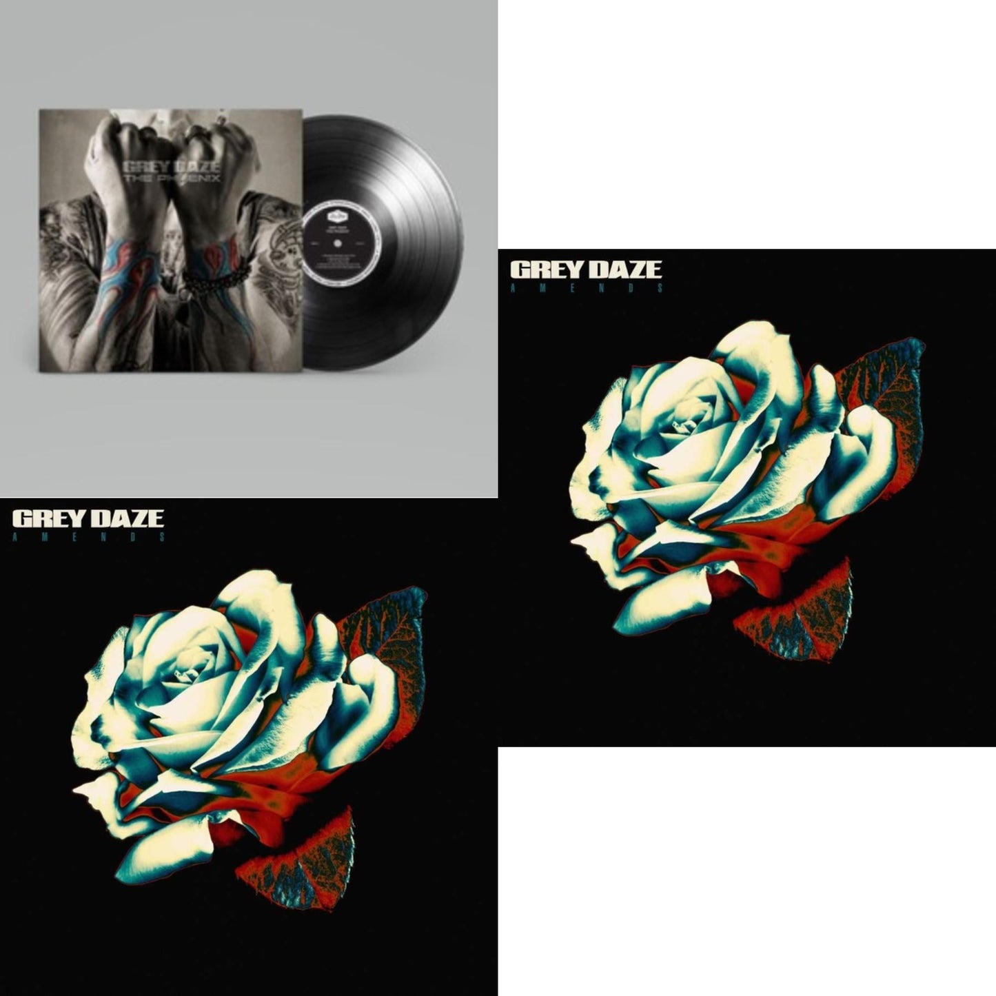 This is a 3 LP Vinyl SKU bundle.
1.This LP Vinyl is brand new.Format: LP VinylMusic Style: GrungeThis item's title is: Phoenix (Grey Smoke LP Vinyl)Artist: Grey DazeLabel: LOMA VISTABarcode: 888072419940Release Date: 7/1/2022
2.This LP Vinyl is brand new.