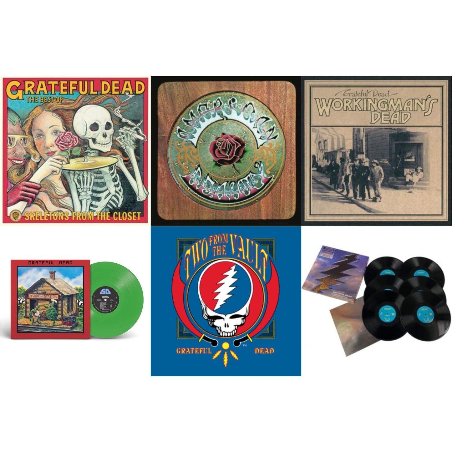 This is a 6 LP Vinyl SKU bundle.
1.This LP Vinyl is brand new.Format: LP VinylMusic Style: Folk RockThis item's title is: Terrapin Station (Emerald Green LP Vinyl) (Syeor)Artist: Grateful DeadLabel: Rhino Records (2)Barcode: 081227819514Release Date: 1/12/2024
2.