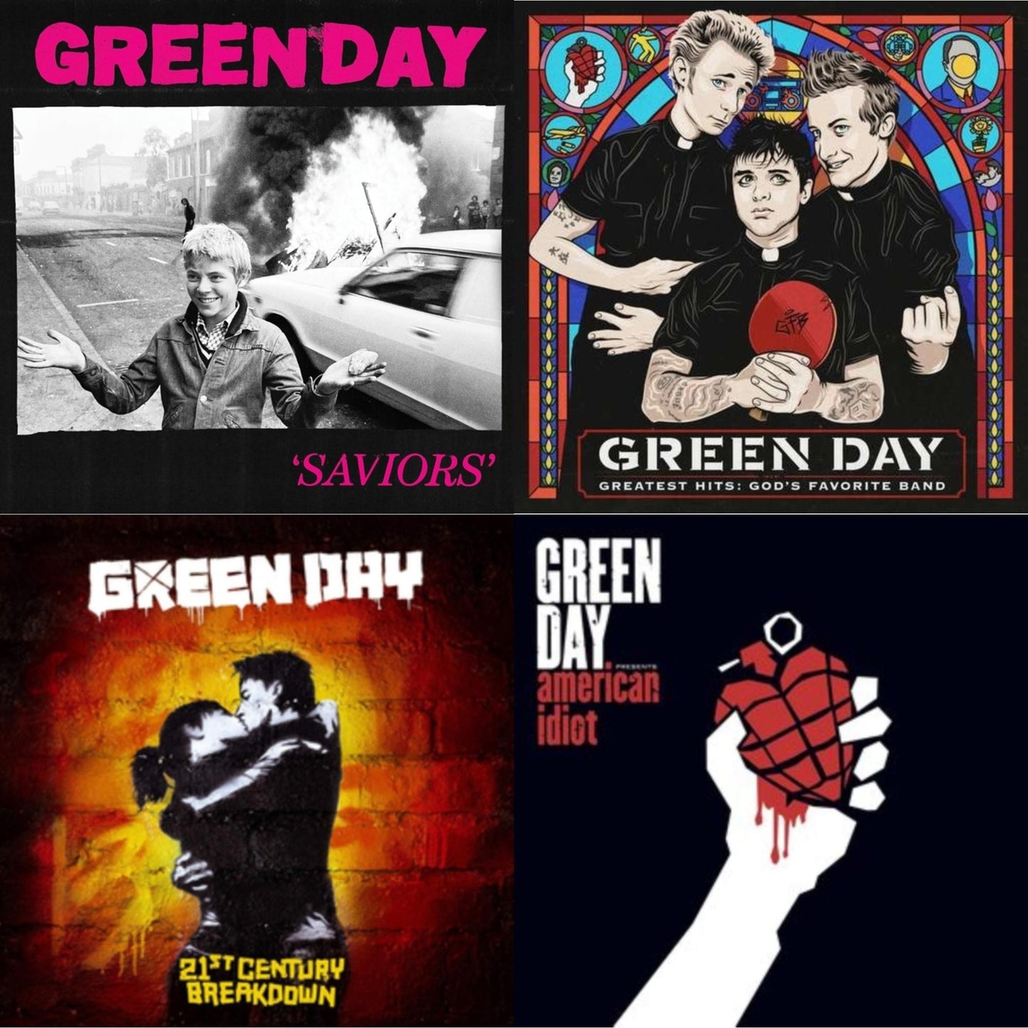 Saviors (180G/Deluxe LP Vinyl) & Greatest Hits: God's Favorite Band (X) & 21St Century Breakdown & American Idiot (W/Poster)