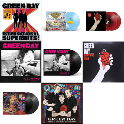 International Superhits & Dookie (X) (Baby Blue LP Vinyl) & American Idiot (2LP/Red & Black Splatter Vinyl) & Saviors (180G/Deluxe LP Vinyl) & Saviors & American Idiot & Insomniac (25Th Anniversary/2LP) & Greatest Hits: God's Favorite Band (X)