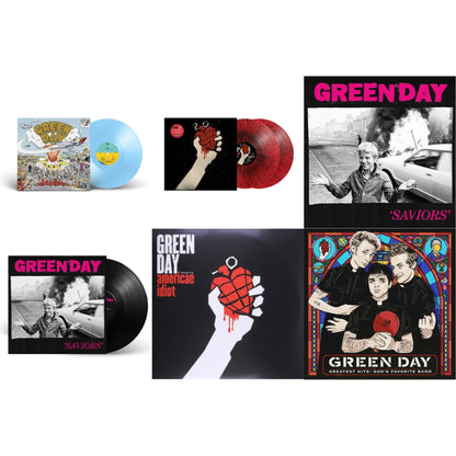 Dookie (X) (Baby Blue LP Vinyl) & American Idiot (2LP/Red & Black Splatter Vinyl) & Saviors (180G/Deluxe LP Vinyl) & Saviors & American Idiot & Greatest Hits: God's Favorite Band (X)
