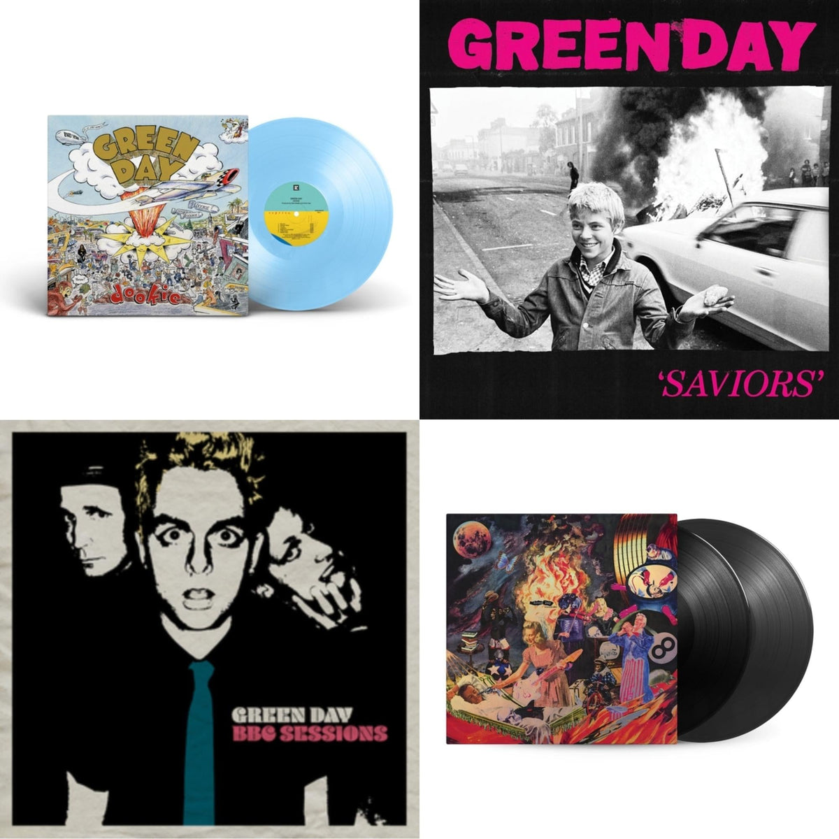 Dookie (X) (Baby Blue LP Vinyl) & Saviors (180G/Deluxe LP Vinyl) & Bbc Sessions (X) (2LP/Milky Clear Vinyl) (I) & Insomniac (25Th Anniversary/2LP)